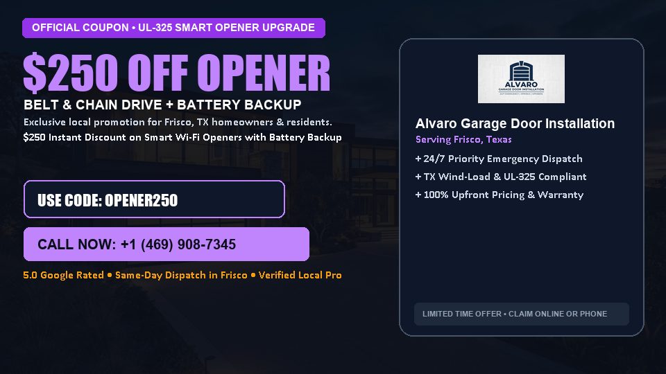 Alvaro Garage Door Installation $250 OFF Premium LiftMaster Opener Installation