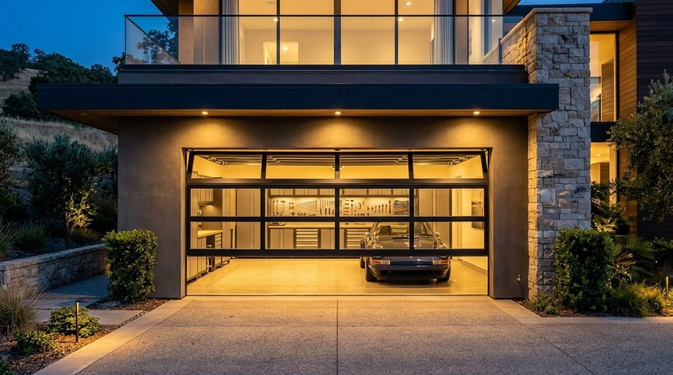 Alvaro Garage Door Installation Overhead Garage Door Gliding Open in Frisco, TX